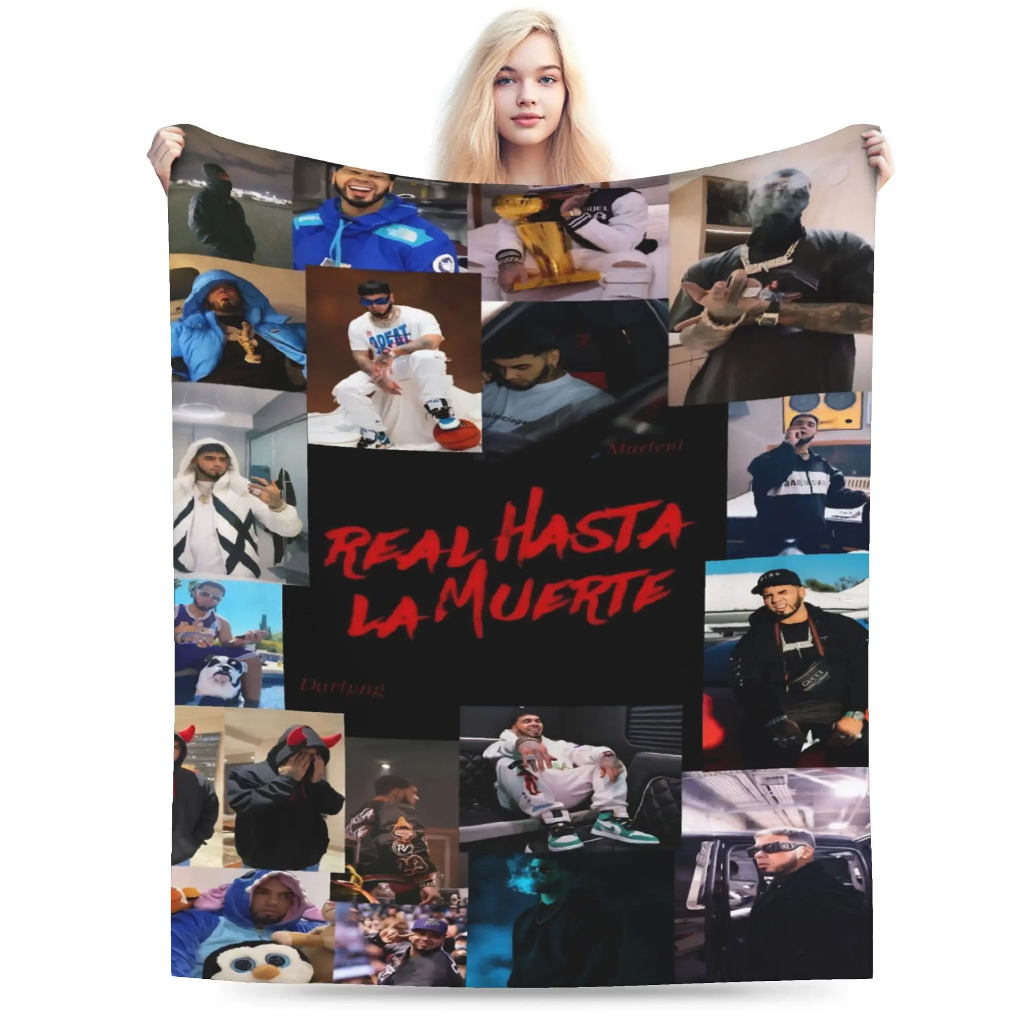 New Arrival Anuel AA  Rapper Singer Blankets Soft Flannel  Relax Throw Blankets Machine Washable