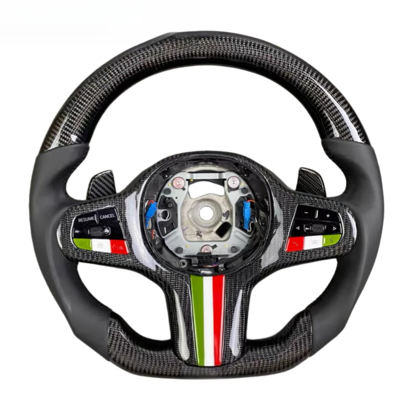 

Carbon Fiber Sport Steering Wheel, Custom Flat Bottom Design, Car Interior Upgrade Accessory