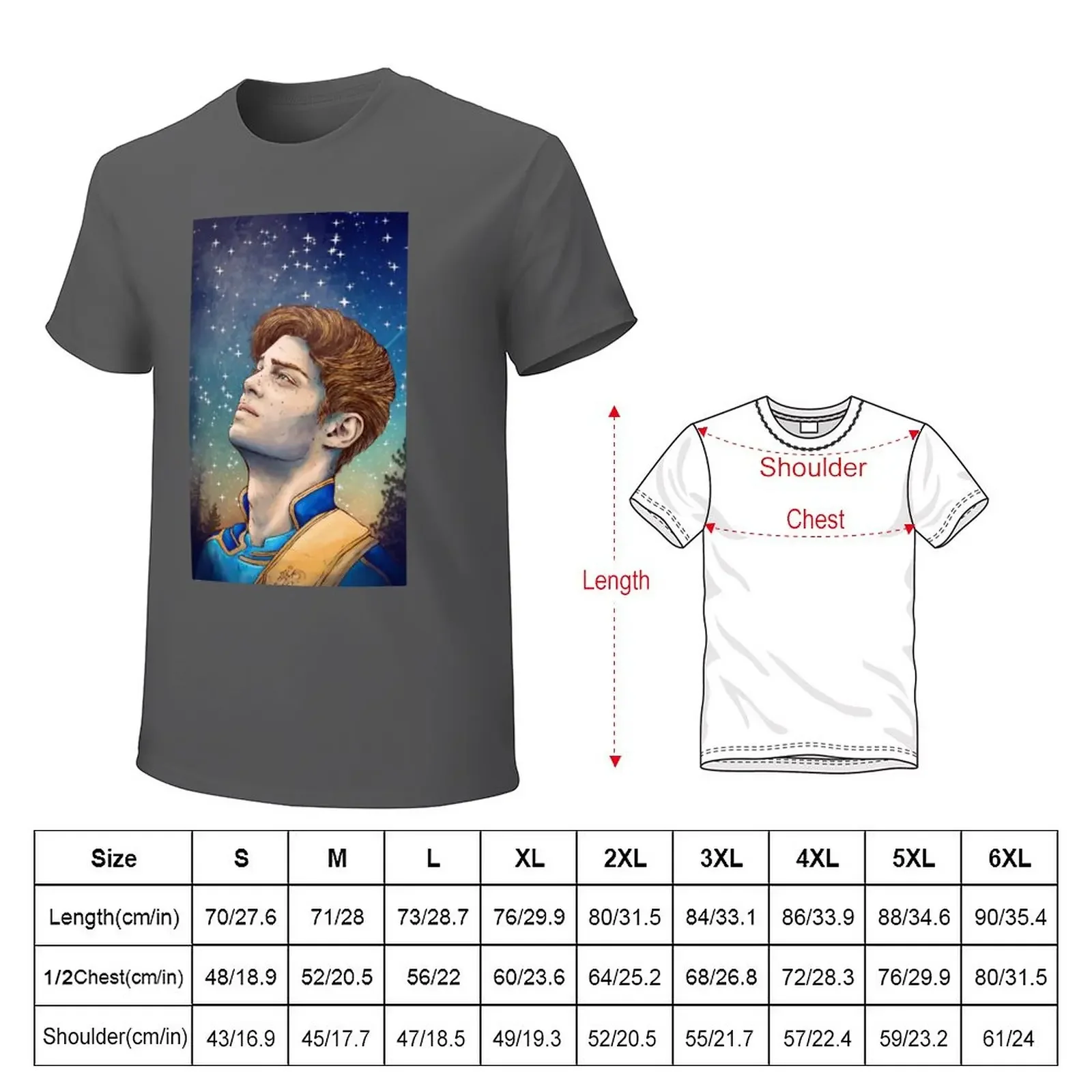 Star Gazing T-Shirt sublime plain Aesthetic clothing heavy weight t shirts for men