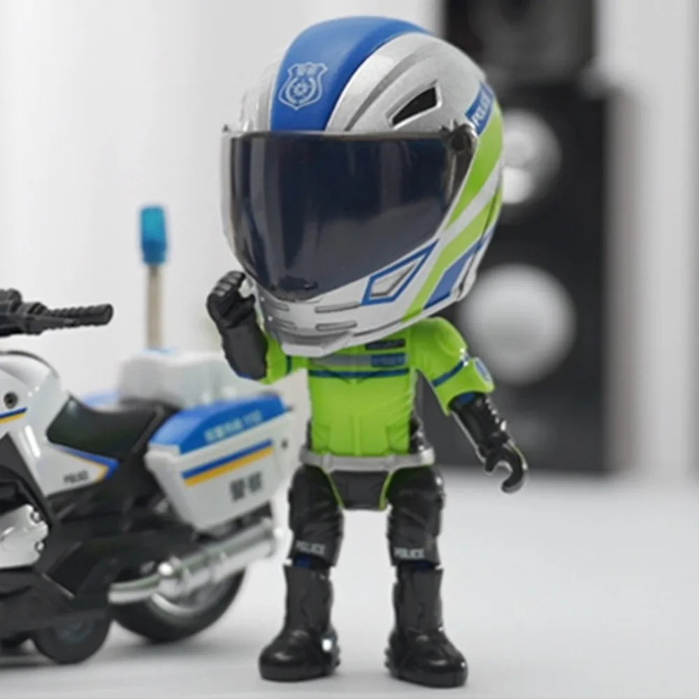 Casque transformateur simulé moto cavalier poupée Joint mobilité figurine alliage moto casque jouet Cool Flexible