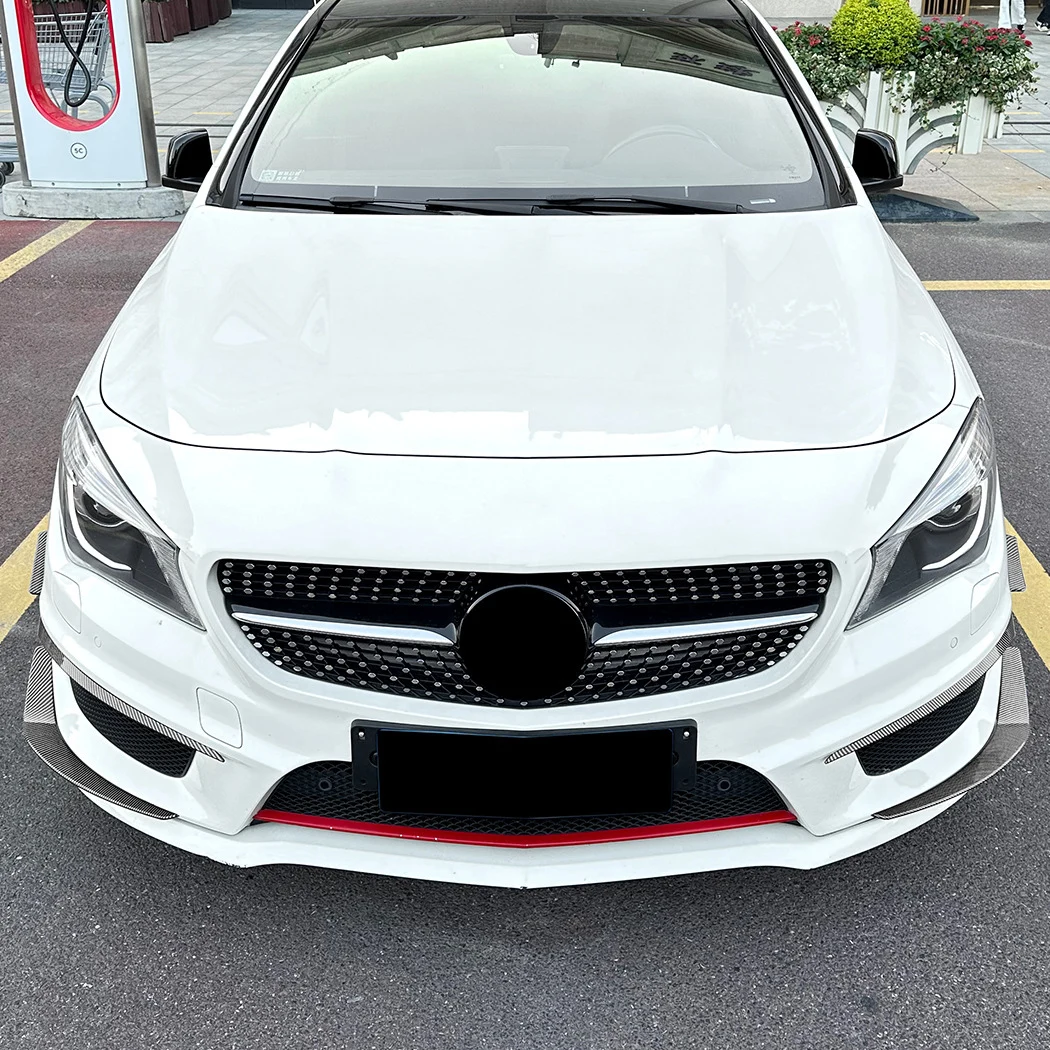 Front Bumper Air Vent Cover Trim Gloss Black For Mercedes Benz CLA Class C117 AMG Line 2013-2015 Intake Frame Spoiler Splitter