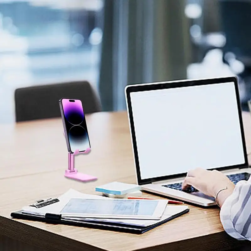 Foldable Phone Stand Desktop Cradle Phone Stand Holder Collapsible Phone Stand Adjustable Cradle Cell Phone Stands Folding