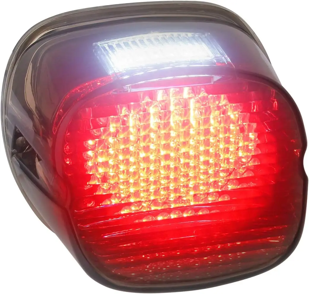 

Smoked LED Tail Light for Harley Dyna, FLST, FXST, Touring Models with Brake & License Plate Lights