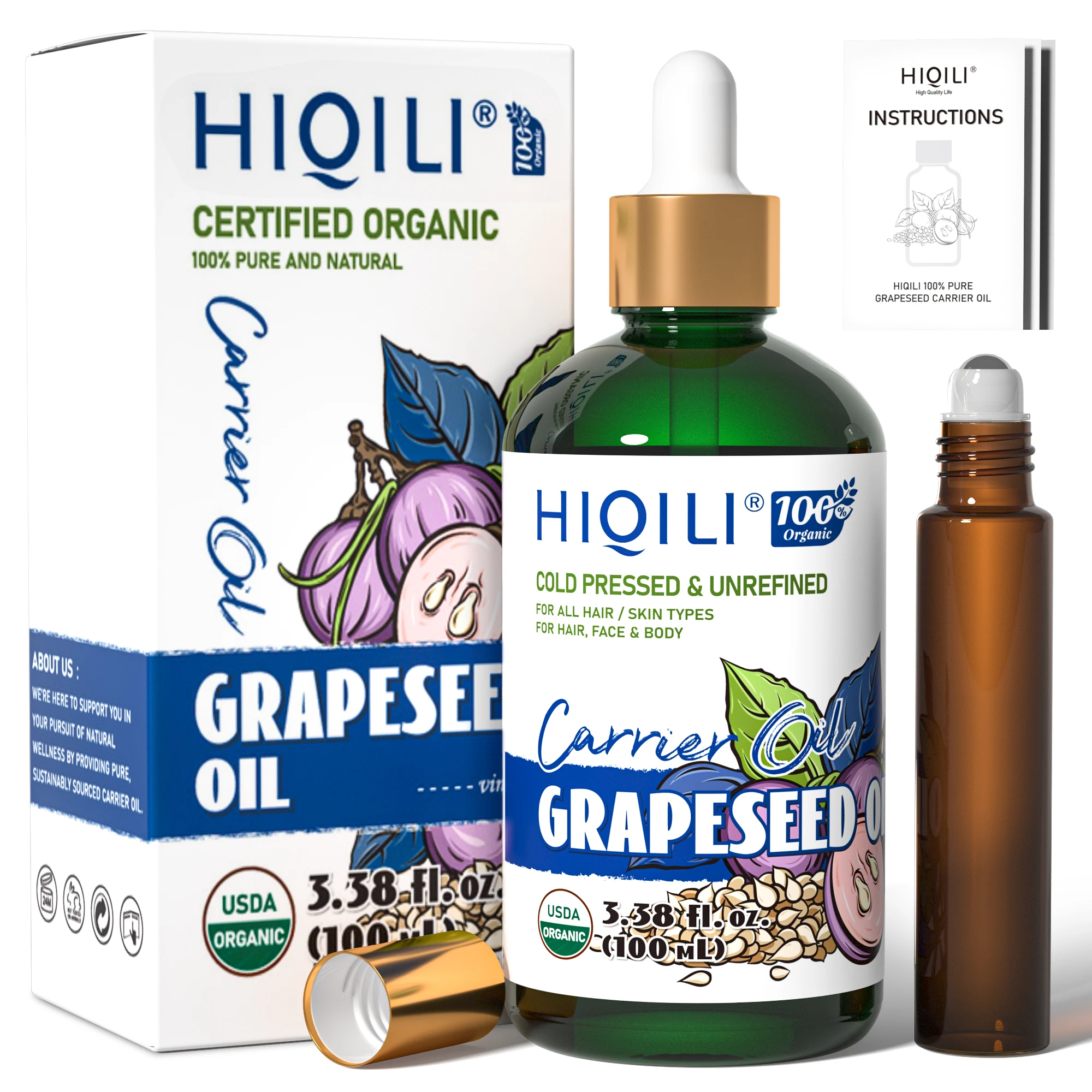 HIQILI Minyak Pembawa Jojoba/A - Castor Oil Cold Press ulasan dan harga