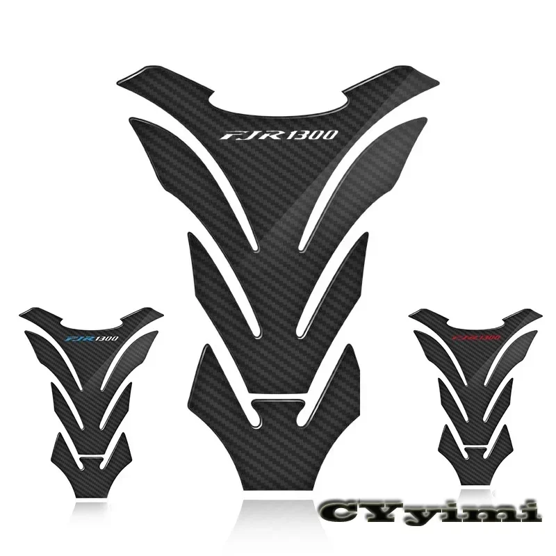 3D Carbon Fiber Motorcycle Fuel Tank Pad Cover Protector Decal Stickers For  JR 1300 FJR1300