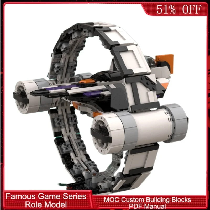 

Набор для сборки космического корабля Delta-7B и гиперпространственного док-станции Syliure-31 (938 деталей), модульный конструктор MOC, подарок на фестиваль, игрушка для самостоятельной сборки