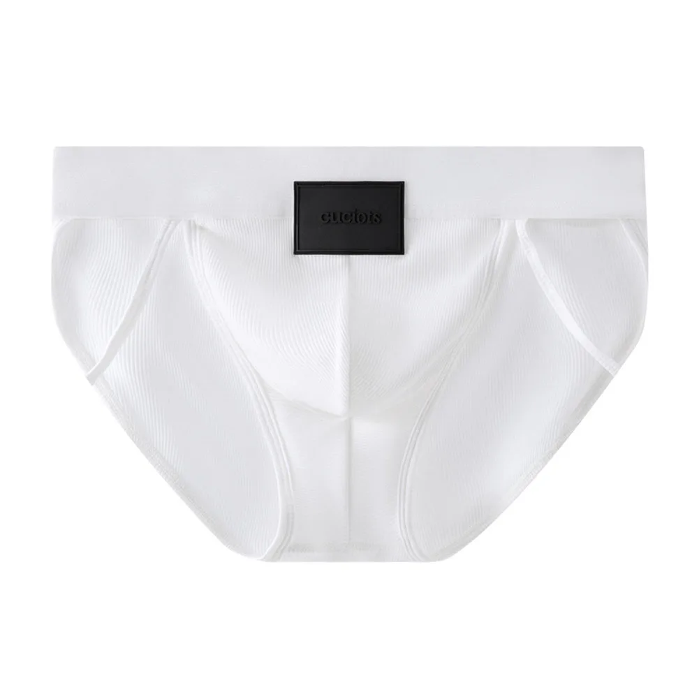 Sport Underpants Cotton Briefs for Men with Pouch Sweat Absorbing Breathable Close Fitting Elastic Underwear for Active Use