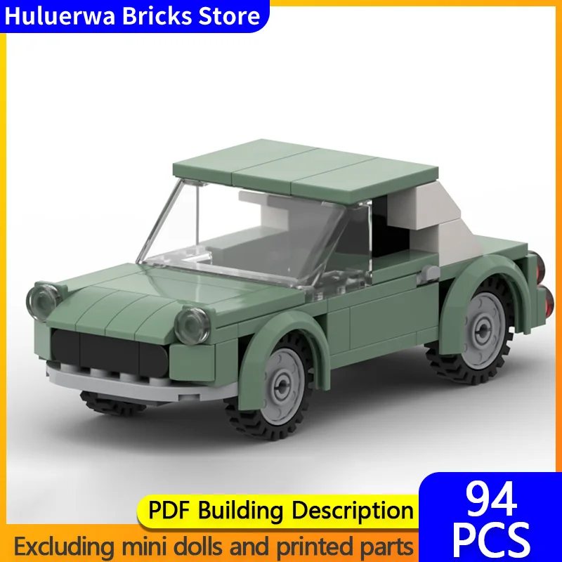 Geschwindigkeit Racing Auto Modell MOC Bausteine Figaro Retro Kleine Auto Modulare Technologie Kinder Urlaub Geschenke Montieren Spielzeug Anzug