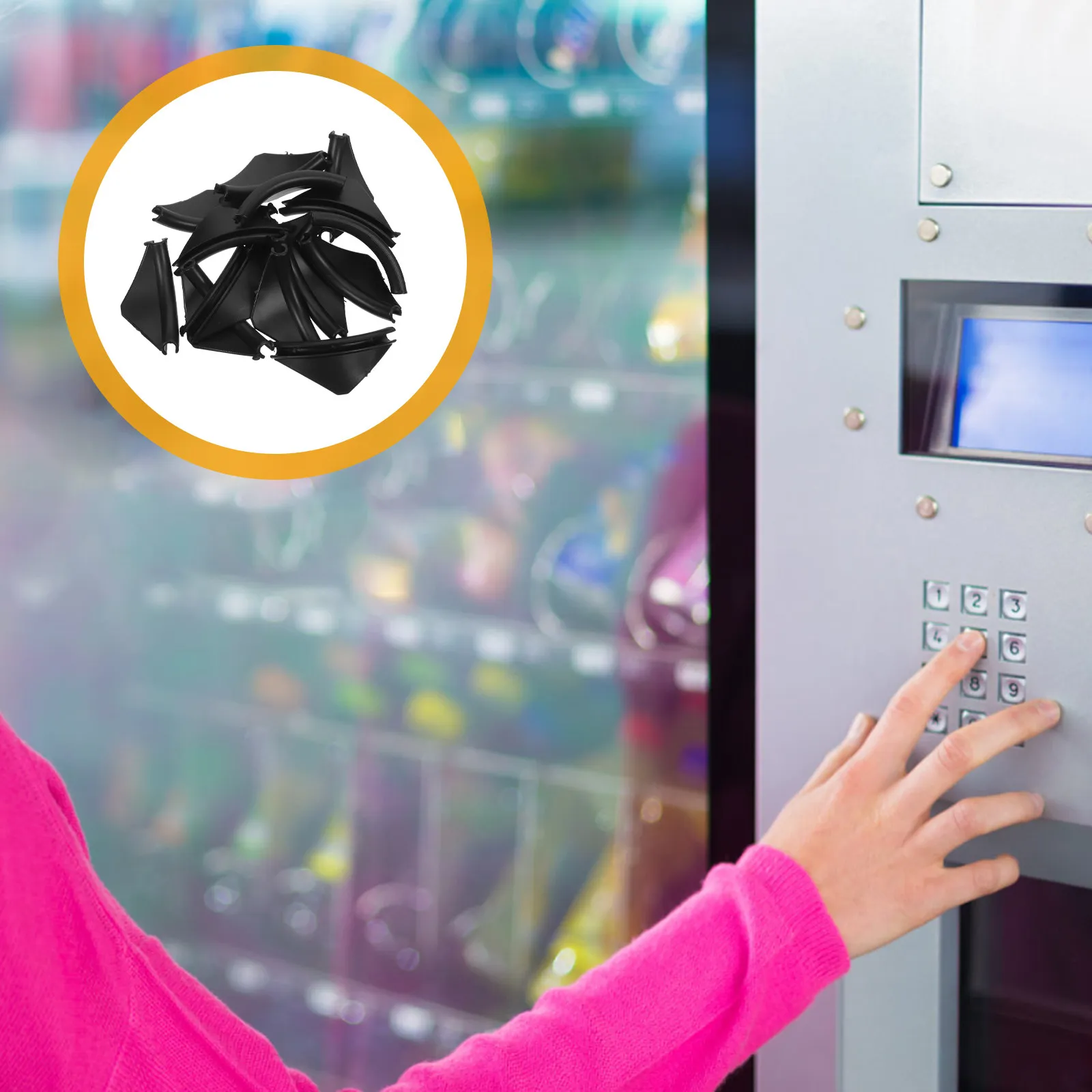 15Pcs Universal Snack Vending Machine Coil Pushers Replacement Elastic Plastic Spring Extender Coil Pusher for Automatic Snack
