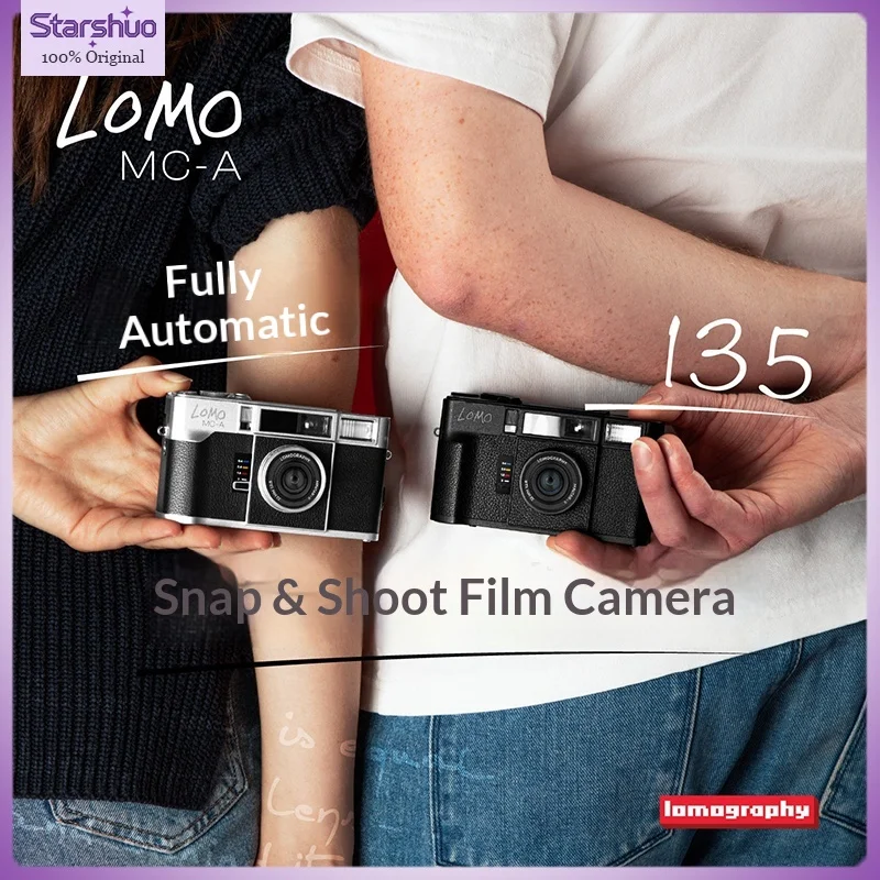 

Плёночная камера Lomo MC-A 135 с автоматической фокусировкой, металлический корпус, быстрая автофокусировка, встроенная мощная вспышка.