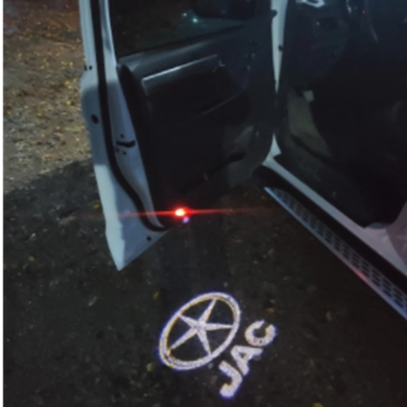 2pcs For JAC S3 s5 A30 a13 T6 t8 m4 M2 LED Car Door Lamp Projector Ghost Shadow Lights Welcome Light Courtesy Atmosphere Light