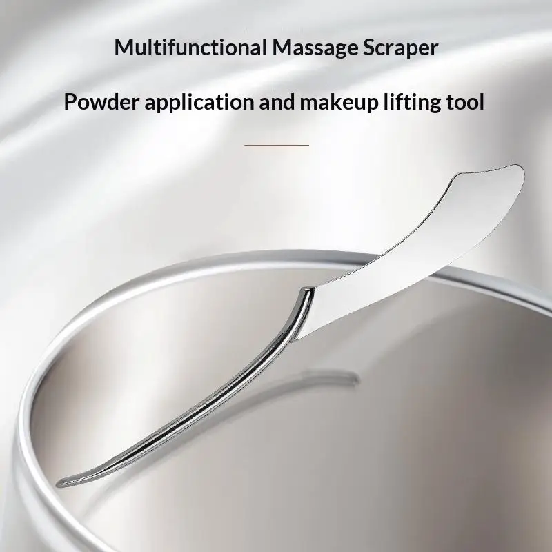1/2 Stück Edelstahl Bogenförmiges Gua Sha Werkzeug, Meridian-Massagestab für Heim-SPA, Meridian-Massage-Tool – Detail 3