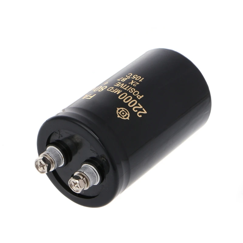 

22000uF 80V Electrolytic Screw Capacitor o Amp Power Supply 50x80mm 105℃