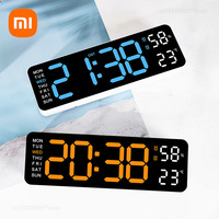 Xiaomi Digital Wall Clock Large LED Alarm Clocks Date Week Temperature Dual Alarms Display Brightness Adjustment Home Decoration