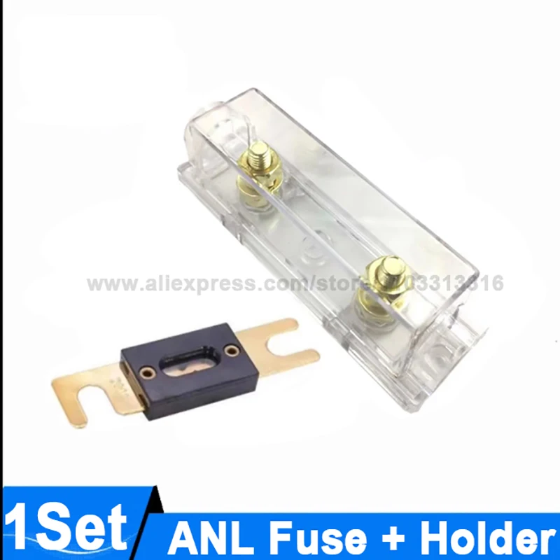 1Set ANL Fuse Holder Bolt-on Car Fuse Holders 30A 40A 60A 80A 100A 120A 150A 200A 250A 300A 350A 400A 450A 500A ANL Fuse Holders