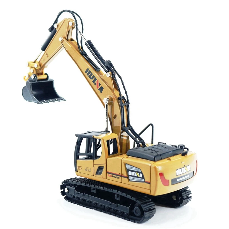 

2X HUINA Die Cast Metal Construction Truck Heavy Metal Excavator Die Cast Construction Toy Construction Vehicle Model