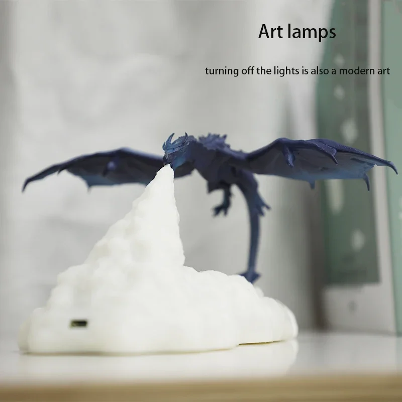 Drop Shipping 3D Volcano Dragon Night Light Kids Gifts Night Light Home Decoration Rechargeable Lights