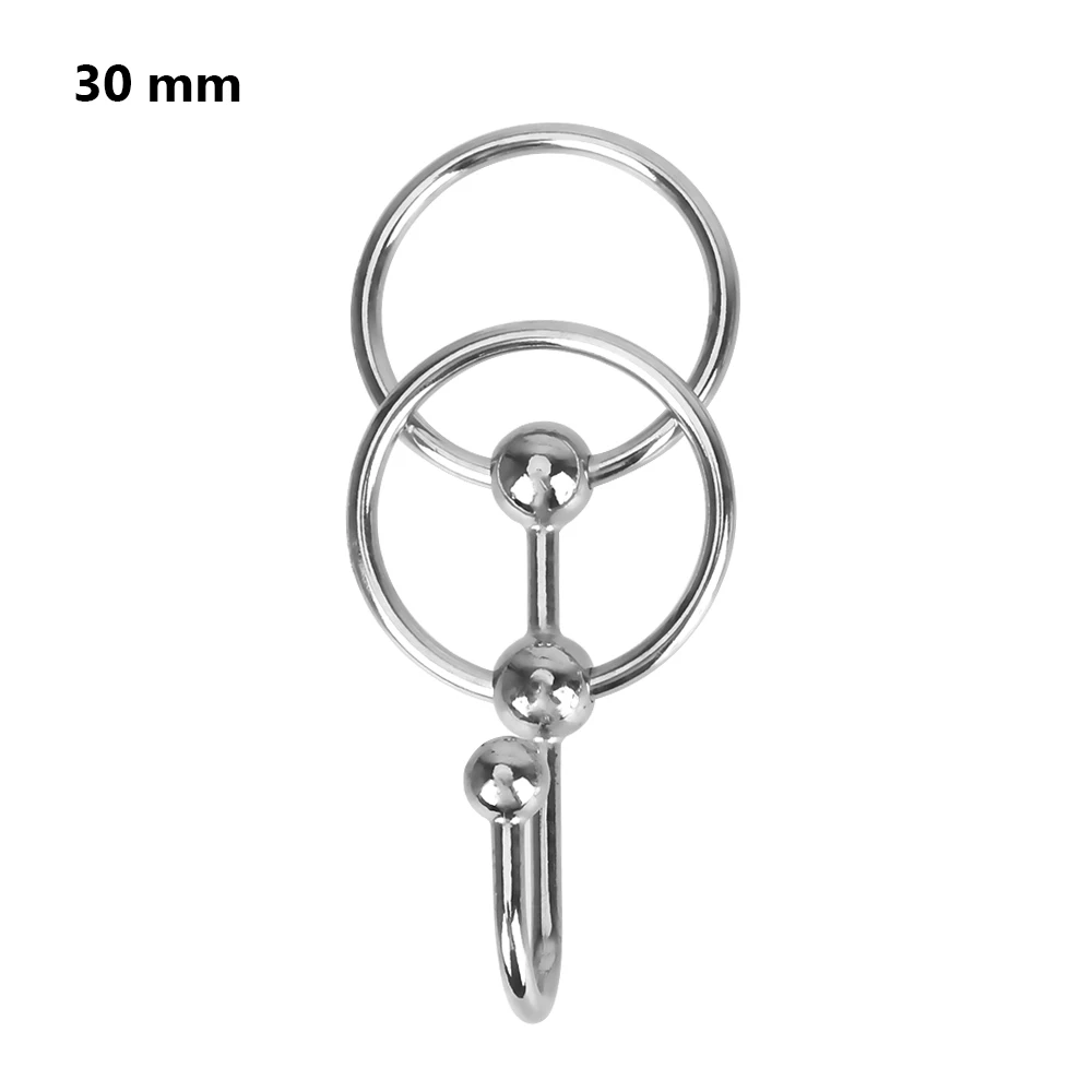 33-45mm Penis Ring Urethral Sounding Plug For Men Cock Stretcher Chastity Cage Lock Exerciser Male Masturbator Erotic Sex Toys