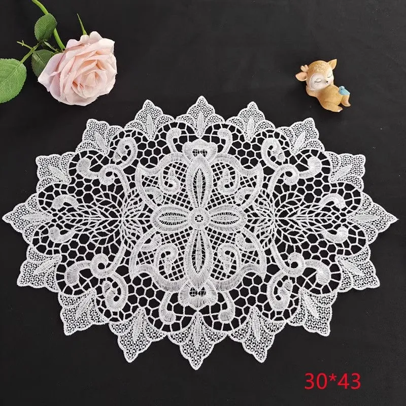 

HOT lace Oval cotton Christmas flower Embroidery table cloth cover wedding tablecloth kitchen Table decoration and accessories