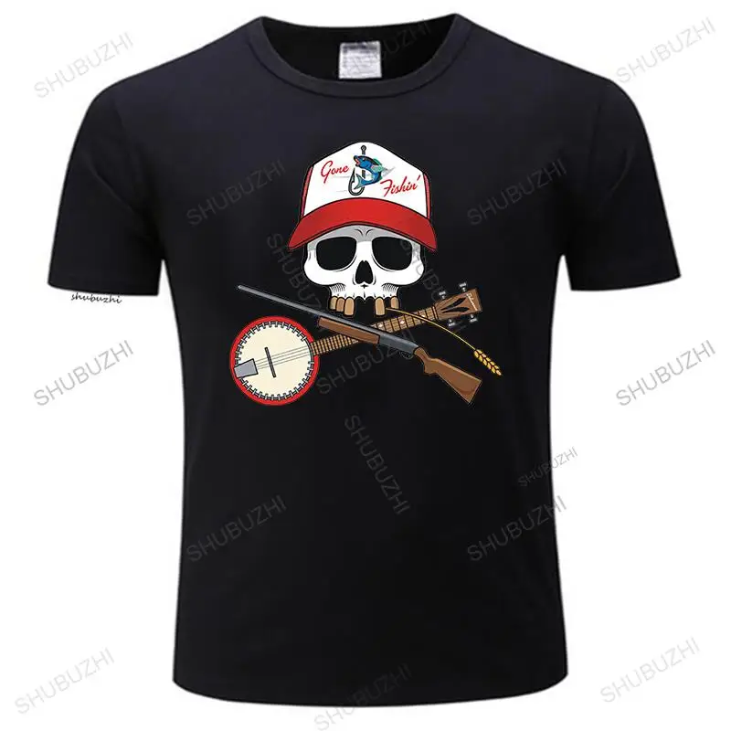 Print Tee Clothing Crew Neck Men Design Short Sleeve Skullduggery Redneck Men Black Casual T Shirts male round neck teeshirts