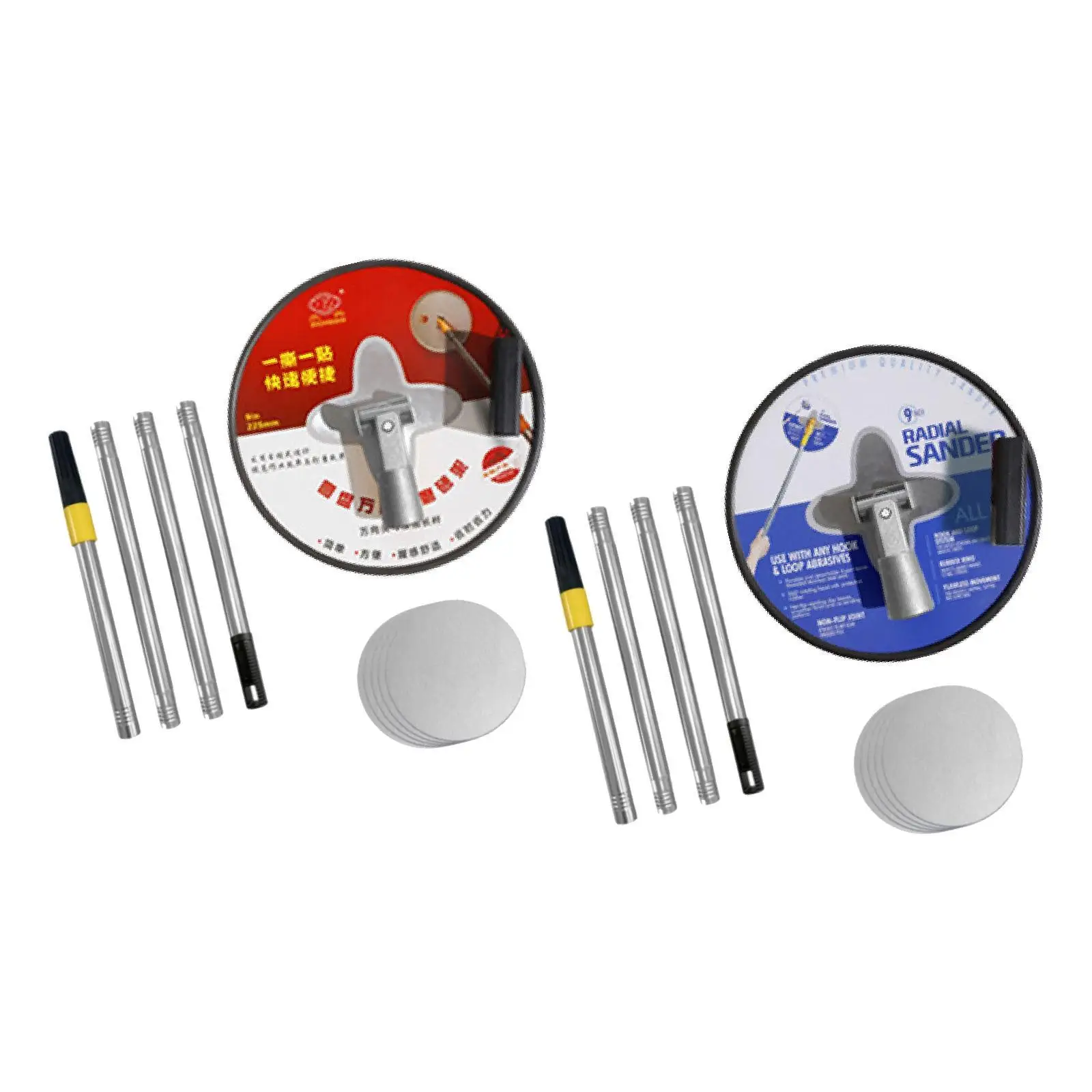 Drywall Sander Round 360 Degree Rotatable Head 5Pcs Sandpapers for Dry Wall