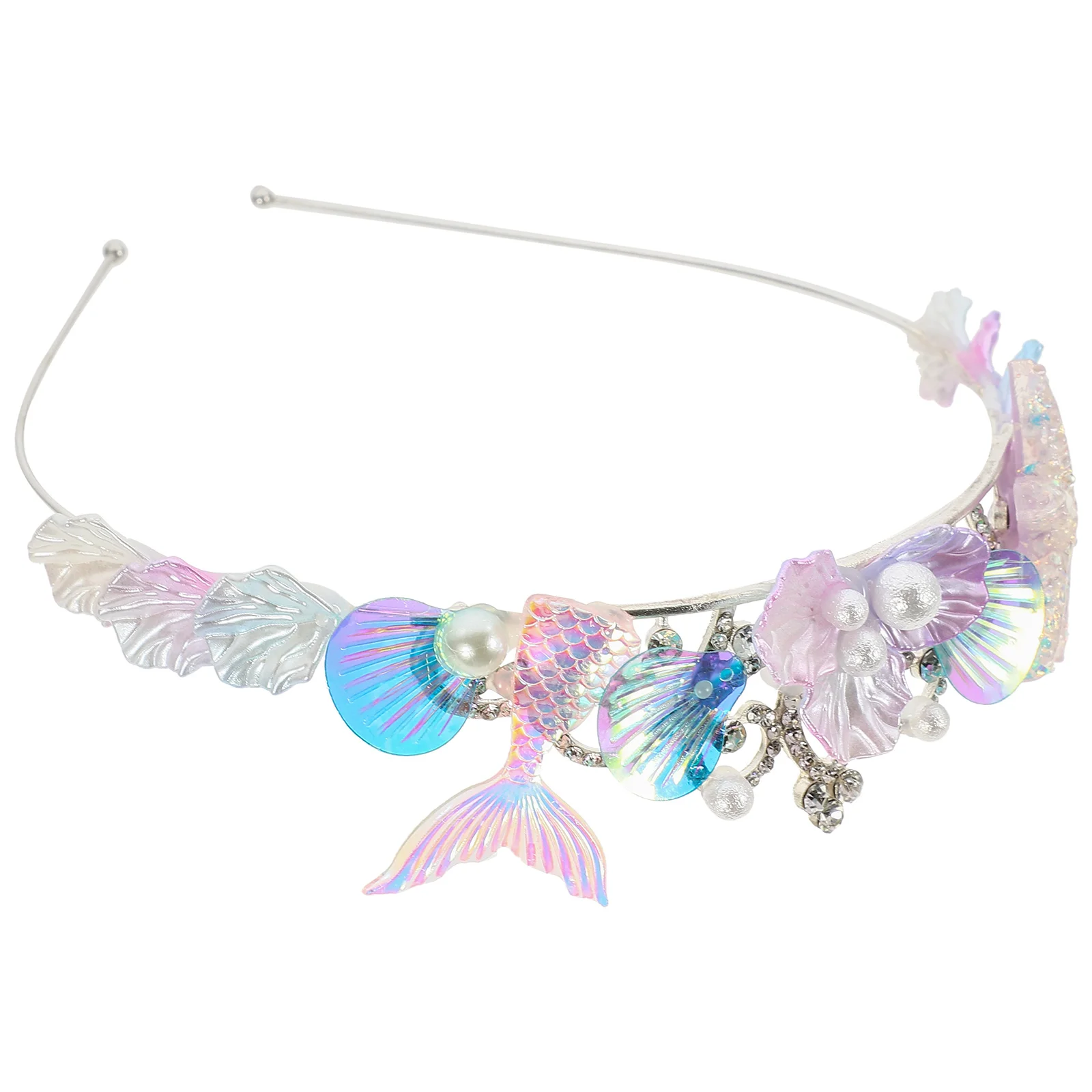 Shell Hair Accessory Accessories for Girls Halloween Mermaid Headdress Cosplay Metal Decor Miss Headbands Kids