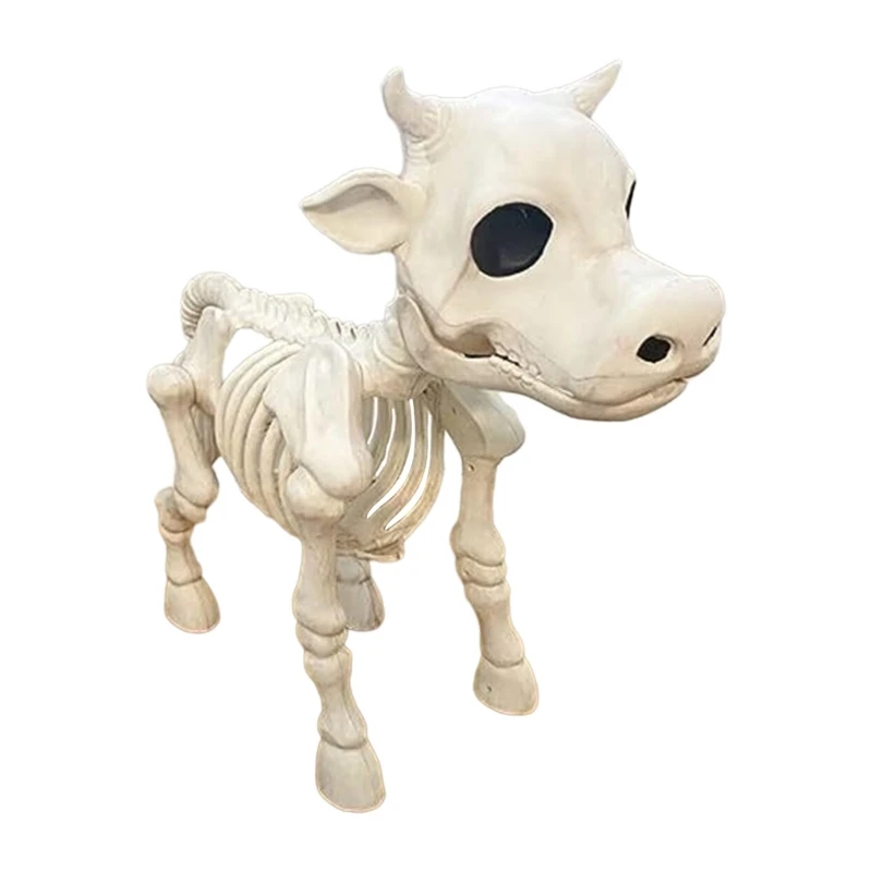 Realistic Cow Skeleton Decoration for Halloween Enhances Your Indoor and Outdoor Decor with this Spooky Chilling Props