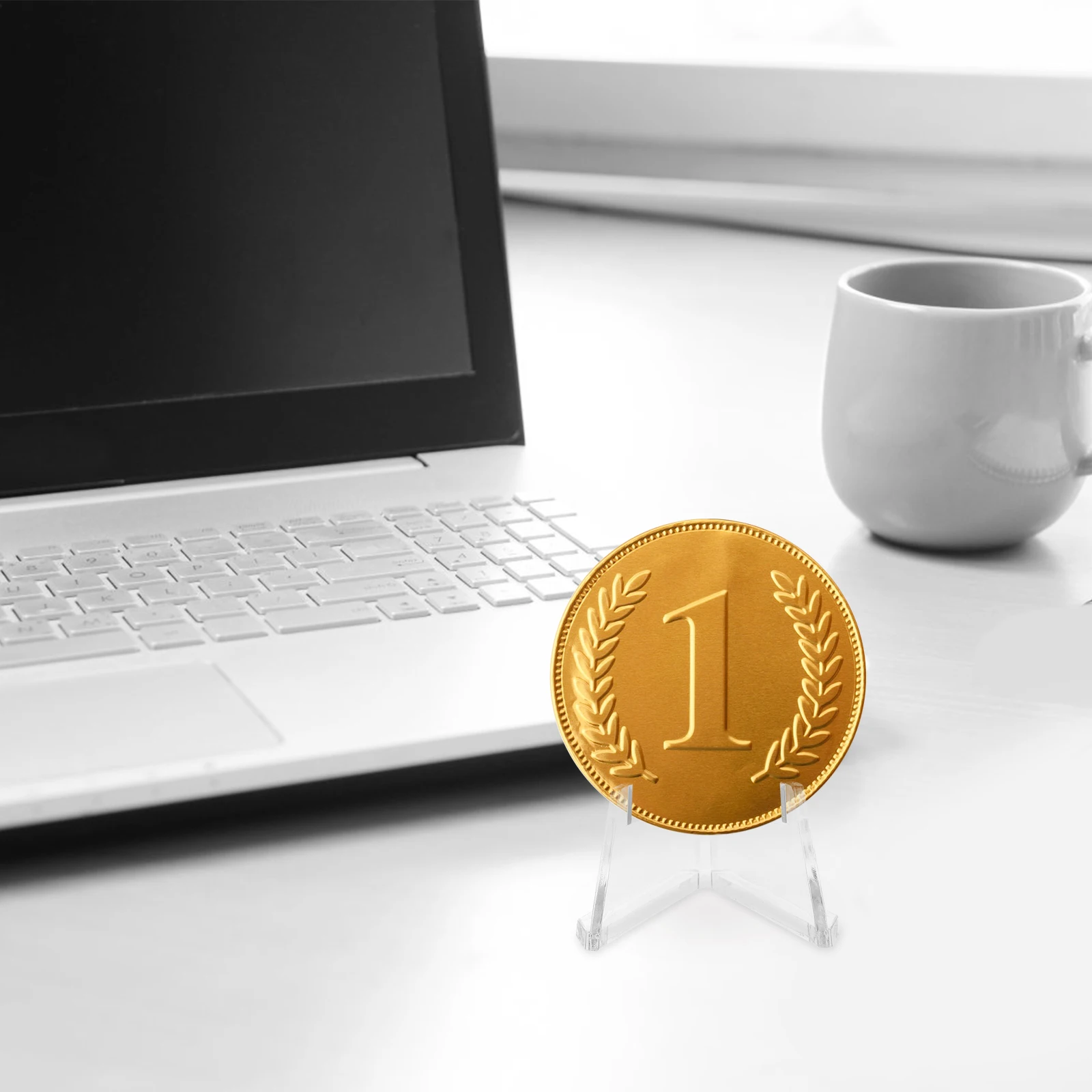 

6 Pcs Coin Display Stand Acrylic Mini Easel Rack for Desktop Collection Holder Stable Material Medal Storage Organizer