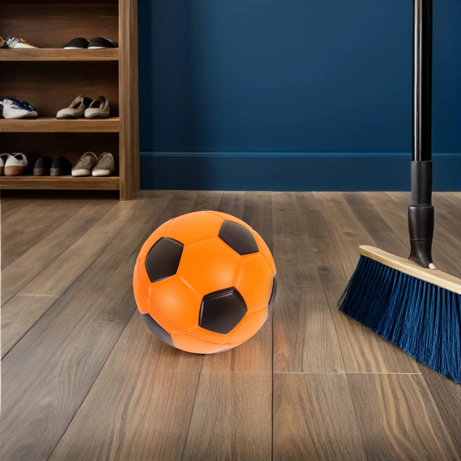 Mini Balón de Fútbol Naranja de 15 cm, Balón de Espuma Suave y Silencioso para Niños, Juego en Interiores y Exteriores, Patio Trasero, Escuela, Piscina, Fiesta, Seguro para Niños Pequeños