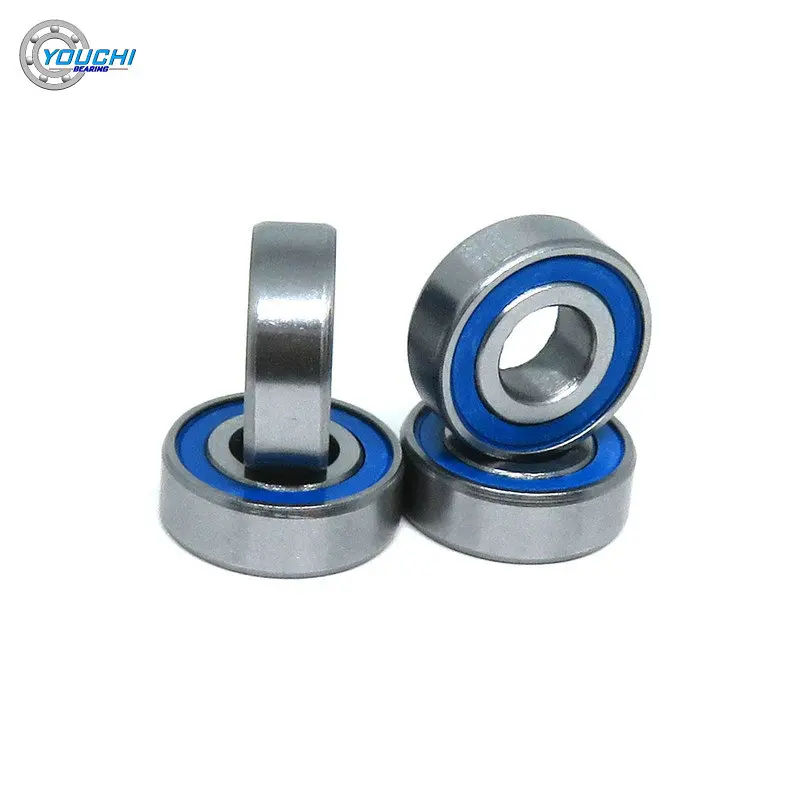 10pcs MR125 2RS Bearing 5x12x4 mm Blue Rubber Seals Ball Bearing MR125-2RS MR52RS 5*12*4 ABEC-3 Miniature RC Bearing