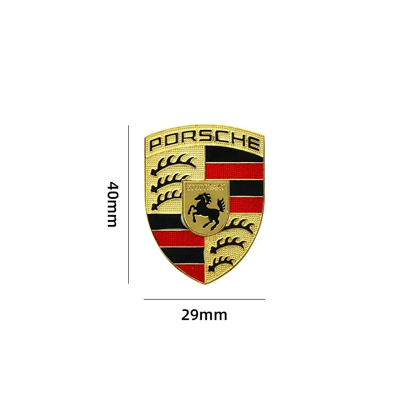 40mm*29mm Car Steering Wheel Badge Emblem Cover Car Sticker For Porsche