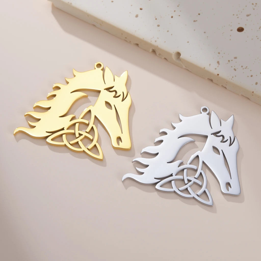 

EUEAVAN 1pc Customize Horse Animal Stainless Steel Pendant for Necklace Jewelry Making Accessories