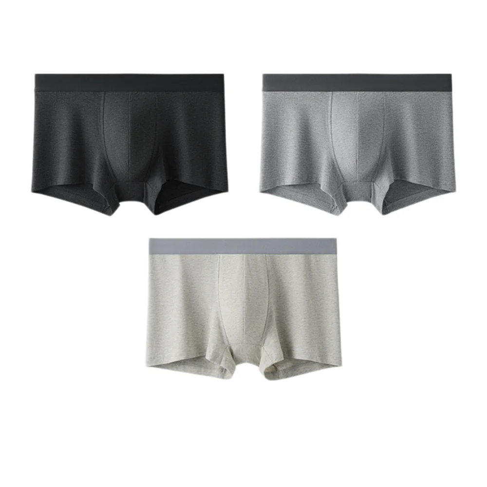 3pcs/set Cotton Antibacterial Man's Boxer Briefs Elasticity Breathable Cueca Underwear  Wear-resistant Seamless Boxers Hombre