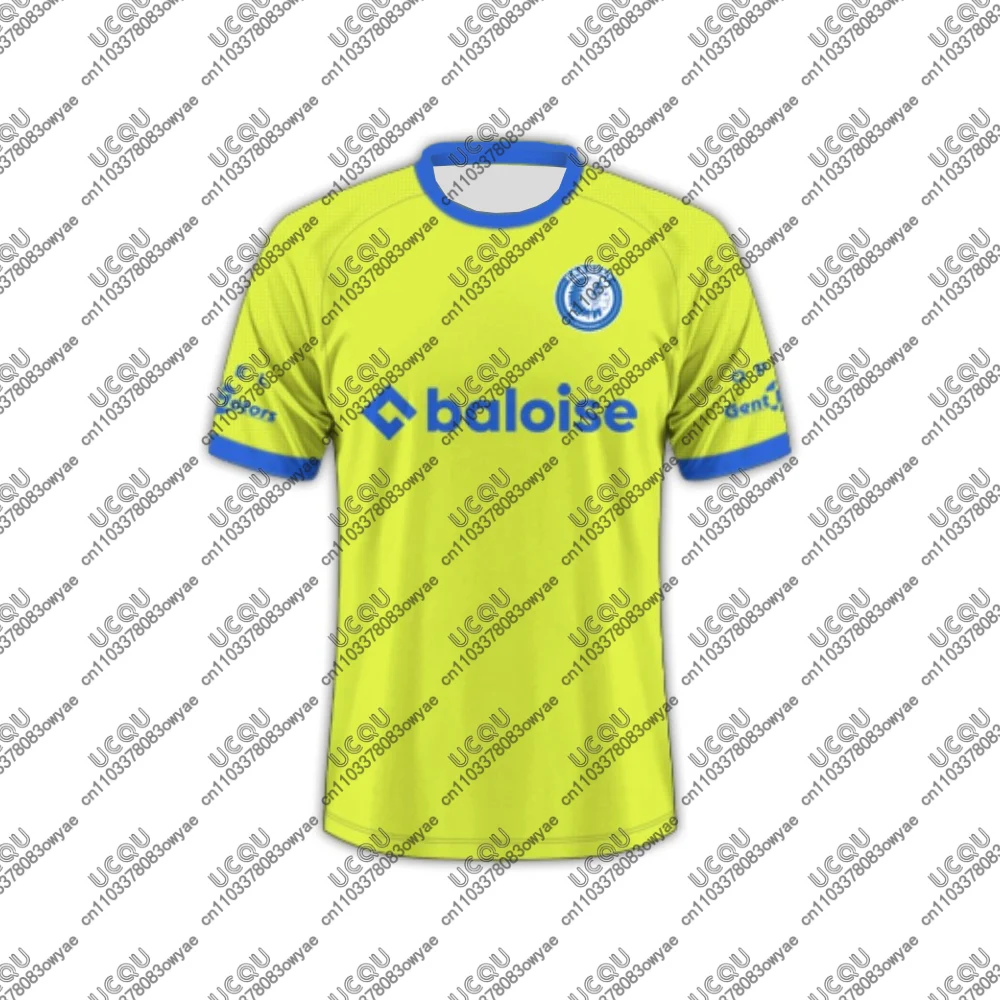 Jersey Sepak Bola Bernapas untuk Pria, Anak Laki-laki, Dewasa, Musim Panas, K-KAA G-Gent, Pertandingan Tandang, Pertandingan Ketiga, Hadiah, Rumah