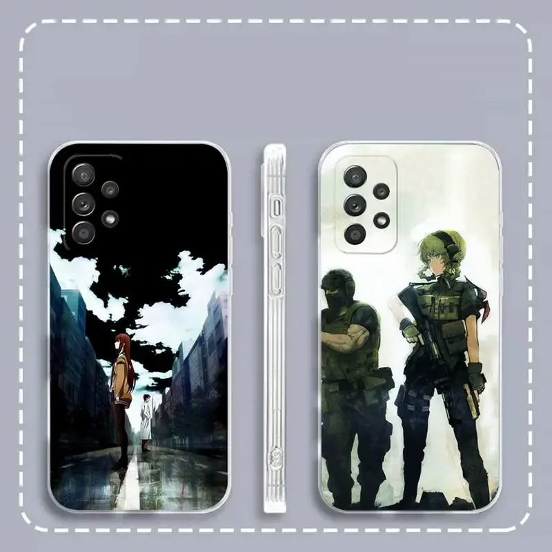 Steins Gate Anime Phone Case For Samsung Galaxy S 23 22 21 20 10 9 8 7 6 Plus Ultra 5G Edge lite Transparent Soft Silicone Cover