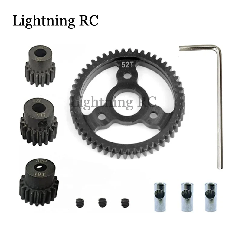 

Metal Steel 50T 52T 53T 54T Spur Gear and 32P 15T 17T 19T Pinions Gear Sets for Traxxas Slash 4x4 4WD 2WD VXL Rally VXL Stamp