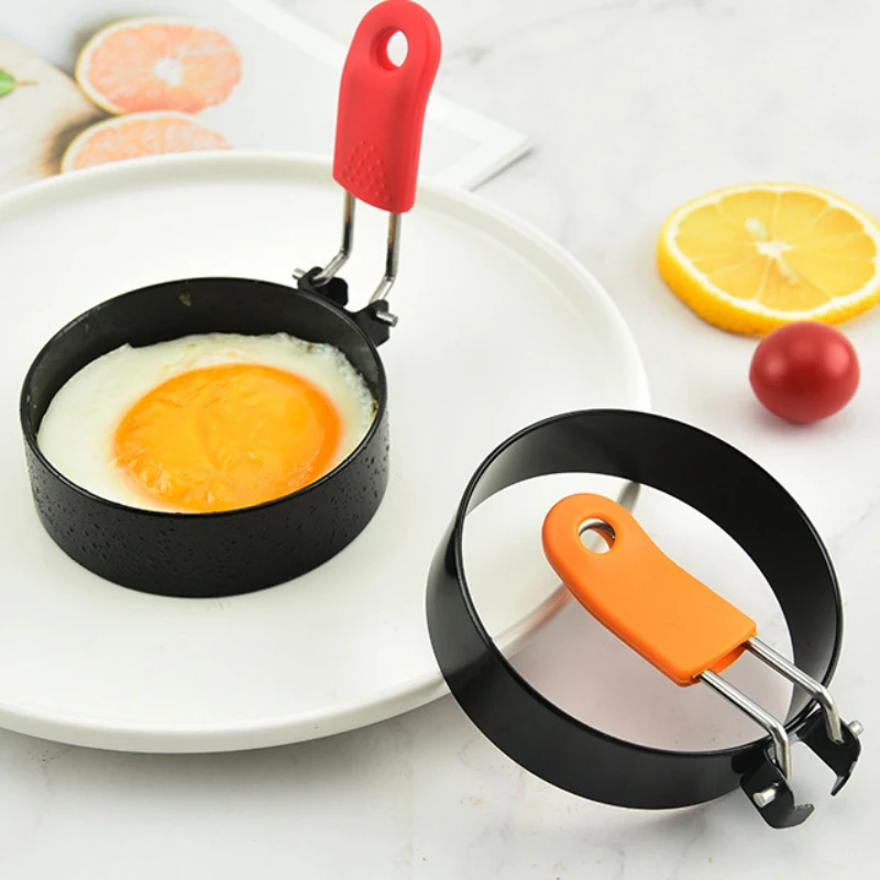 Antihaftbeschichteter Eierring aus Edelstahl, kreisförmige Bratpfanne, Kochen, Haushalt, Küche, kleines Werkzeug, Hamburger-Patty-Form, 3-teilig