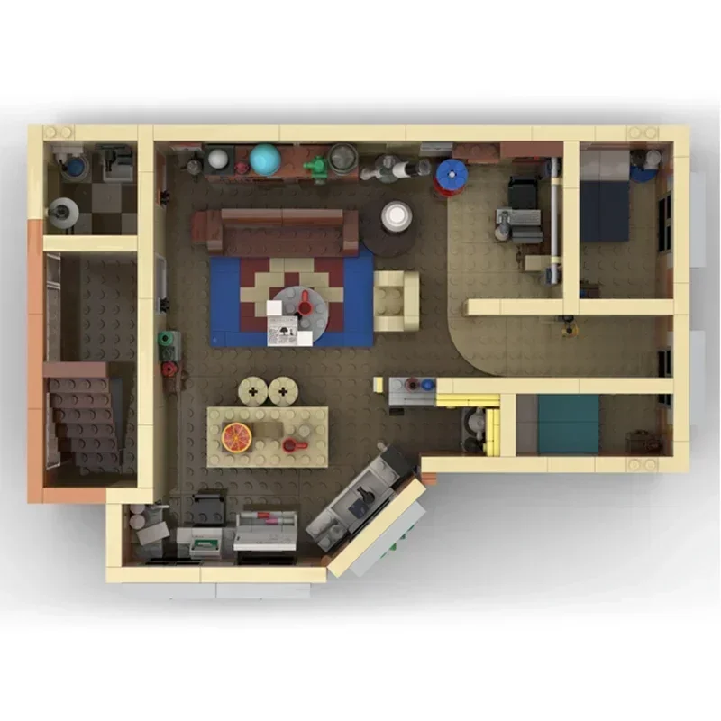 مدينة شارع عرض Moc بنة وحدات الأصدقاء والشقق الكبيرة نموذج التكنولوجيا لعبة تجميع الطوب لهدية العطلة