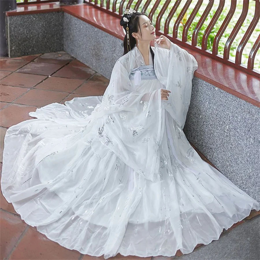 

Traditional Chinese Dress for Women Phoenix Party Embroidery Cosplay Fairy Hanfu Cheongsam Dance Year Costumes for Girl