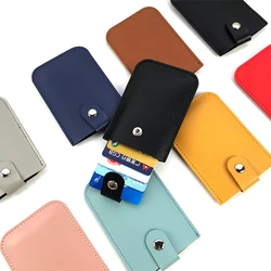 Cards Wallet Pull-out Leather Card Sleeve Can Hold 5 Cards Storage, Card Pouch for Bank Card, ID Card, VIP Card etc Card Case