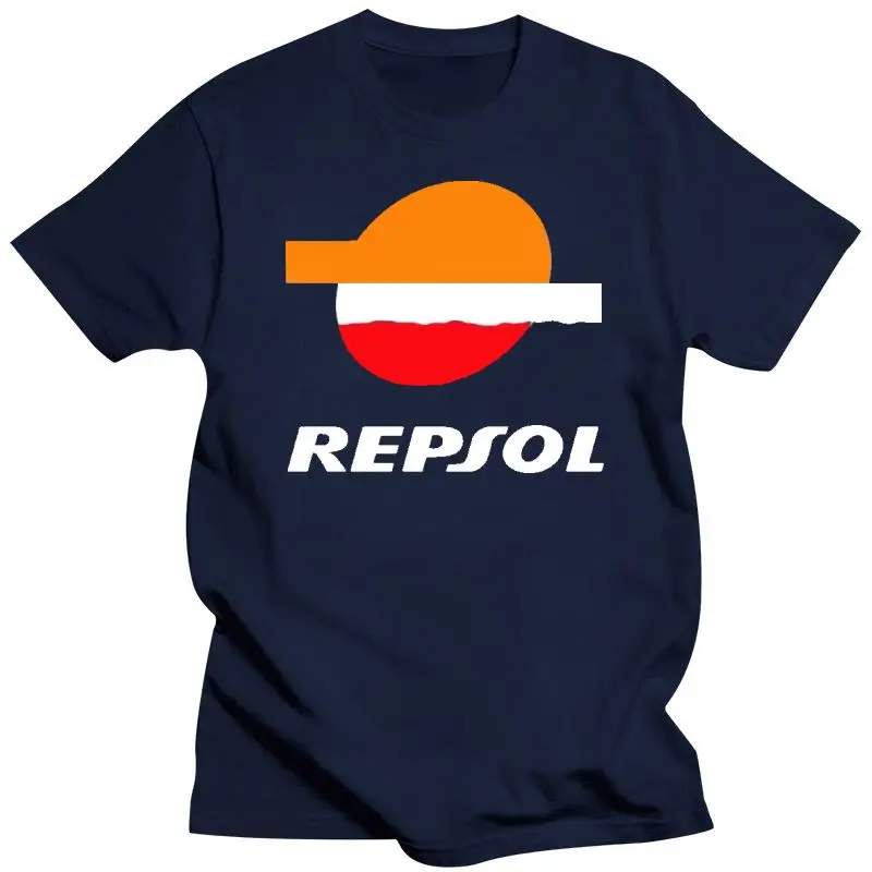 New Repsol Logo Shirt Black White Tshirt Men\'S  Unisex Men Women Tee Shirt