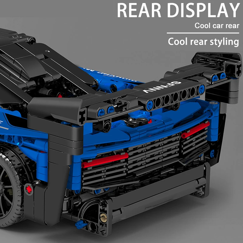 Blocos de construção de carros esportivos brinquedos kits para adultos, 1:14 conjunto de construção moc modelo de carro de corrida para meninos de 12 a 16 anos 8-14, (1404 peças)