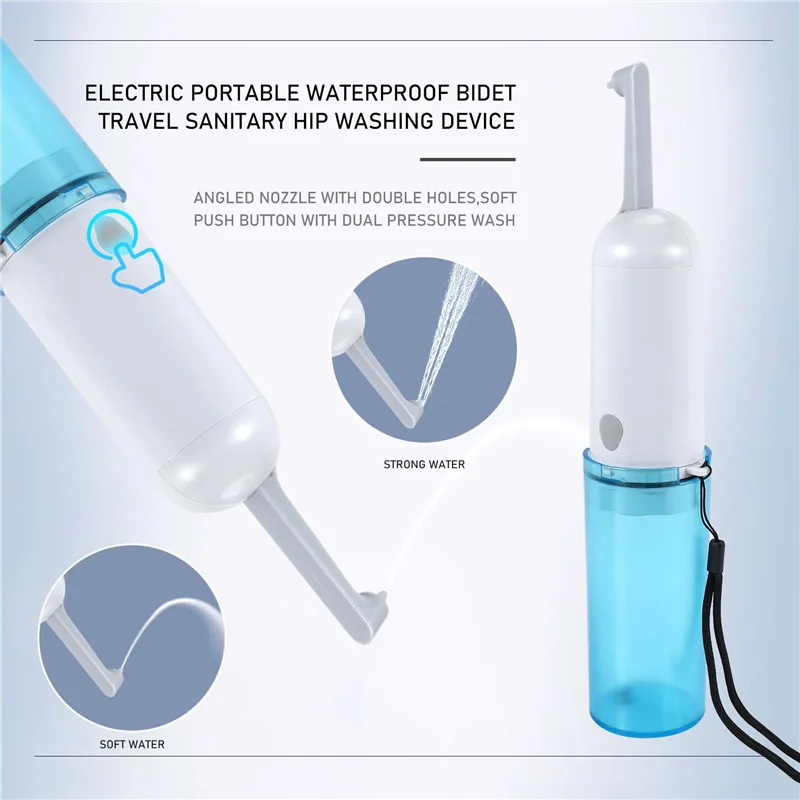 

B23B Ручное портативное электрическое биде с USB-зарядкой - Портативное детское биде для путешествий/праздника, ирригатор-распылитель, личной гигиены