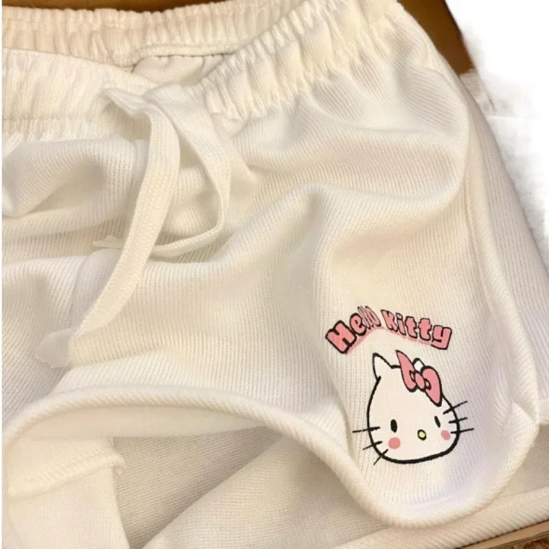 Sanrio Hello Kitty Pajama Set with Chest Pads and Suspenders Cool New Slim Fit Shorts Loungewear Bedroom Family Holiday Gifts