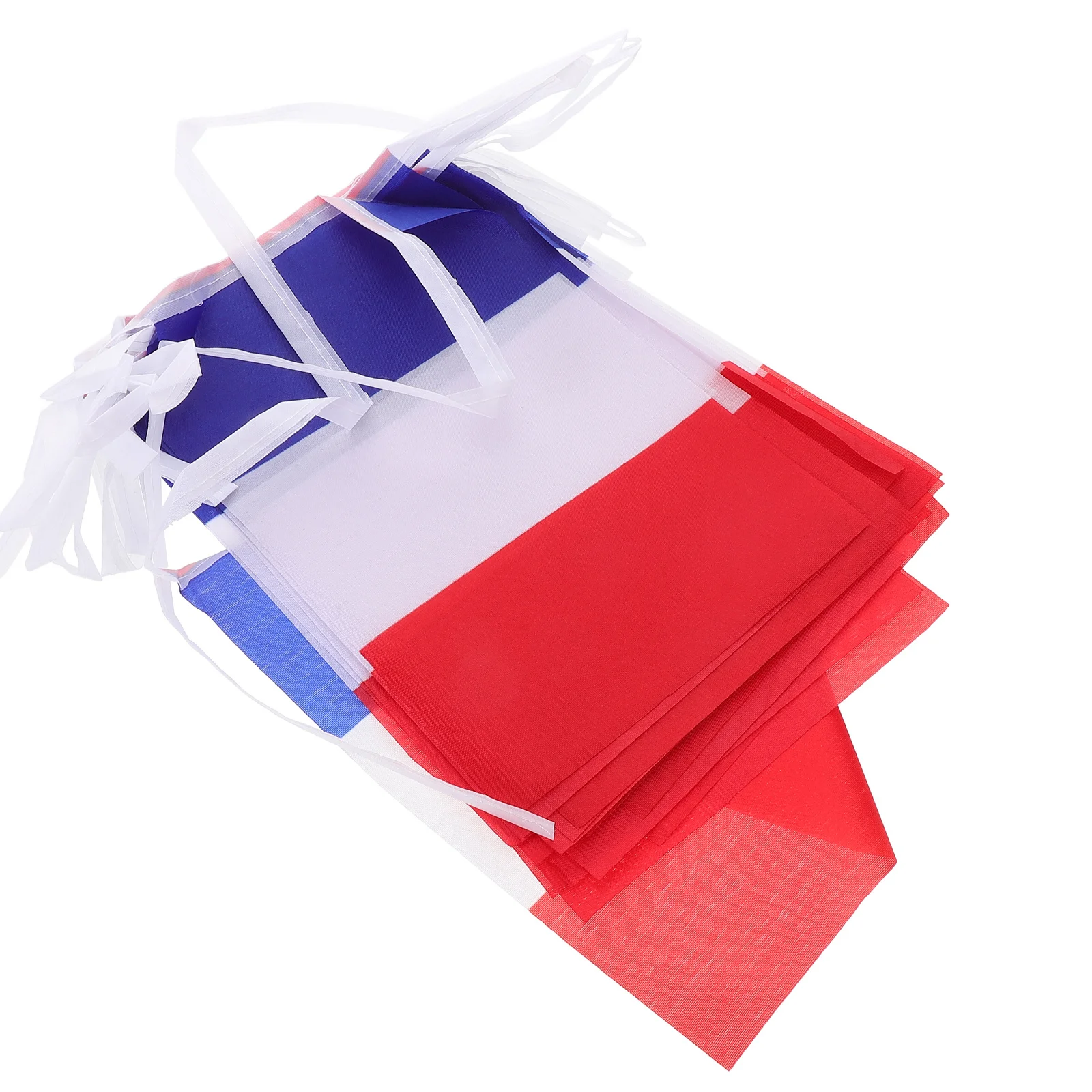 

1Set French Flag String Banner Mini France Flag Double Stitch Party Decoration Garden Festival Bunting French Decorations