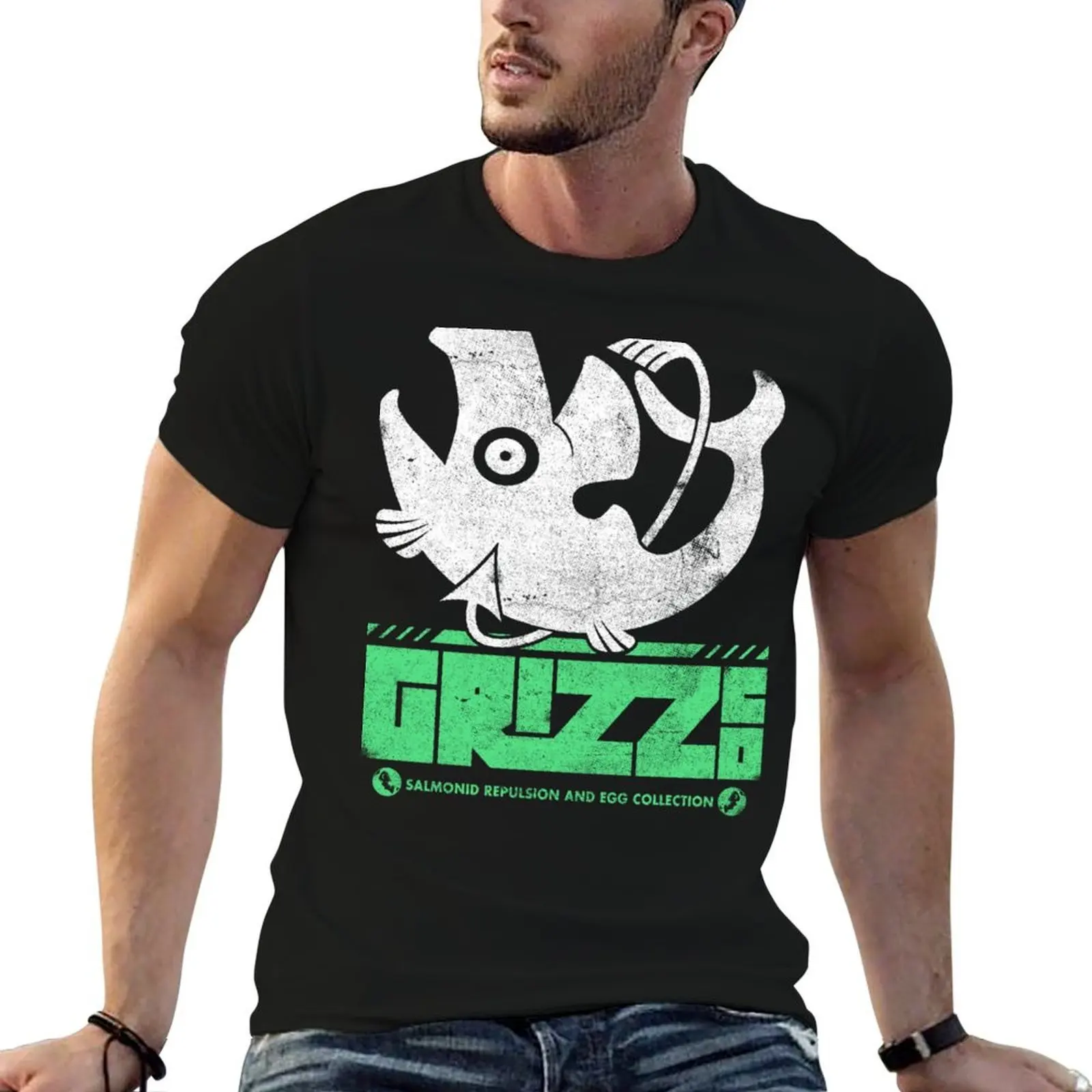 

Salmon Run T-Shirt mens graphic t shirts man t shirt cotton high quality T-Shirt