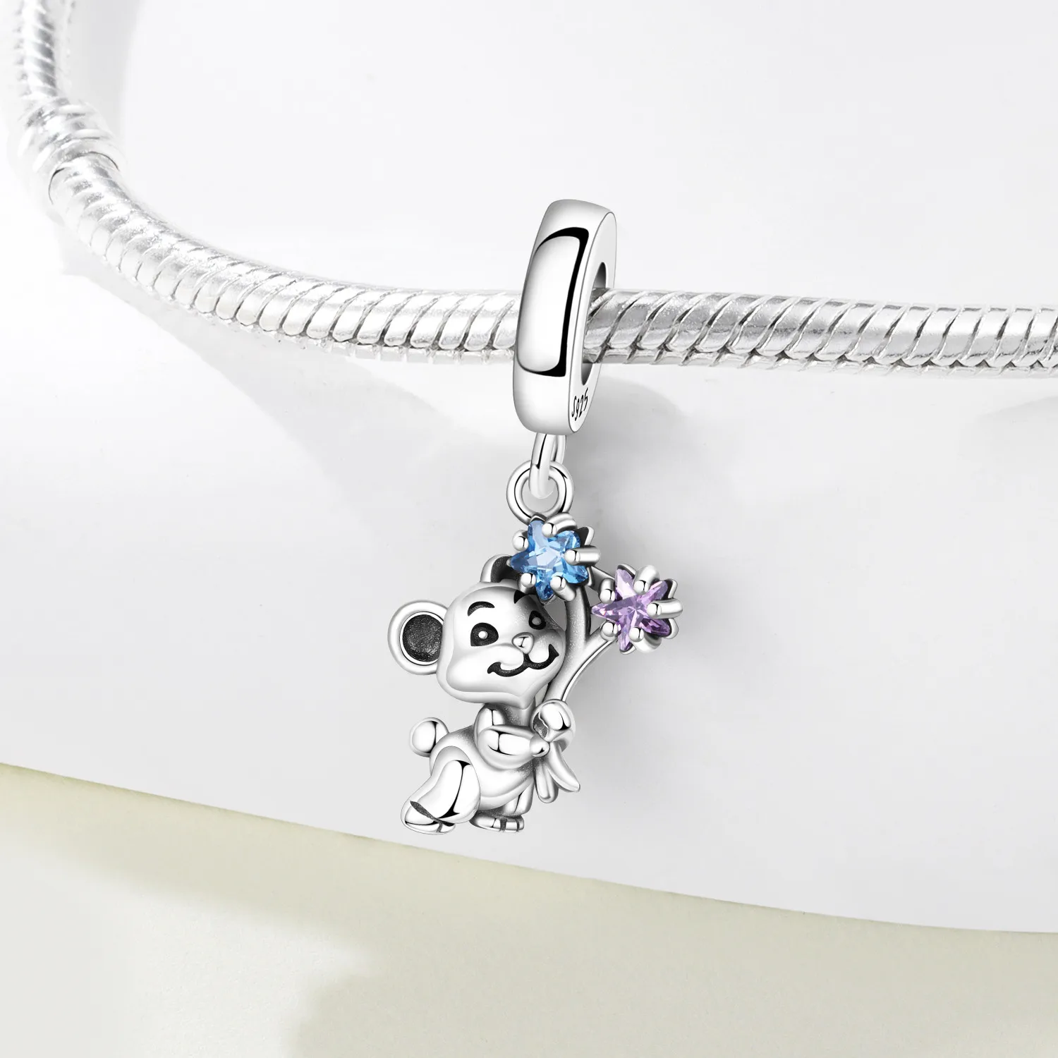 CYCUFF 925 Sterling Silver Star Bear Pendant Beads Fit Original Bracelet DIY Jewelry for Women Fashion Party Gift  Accessories