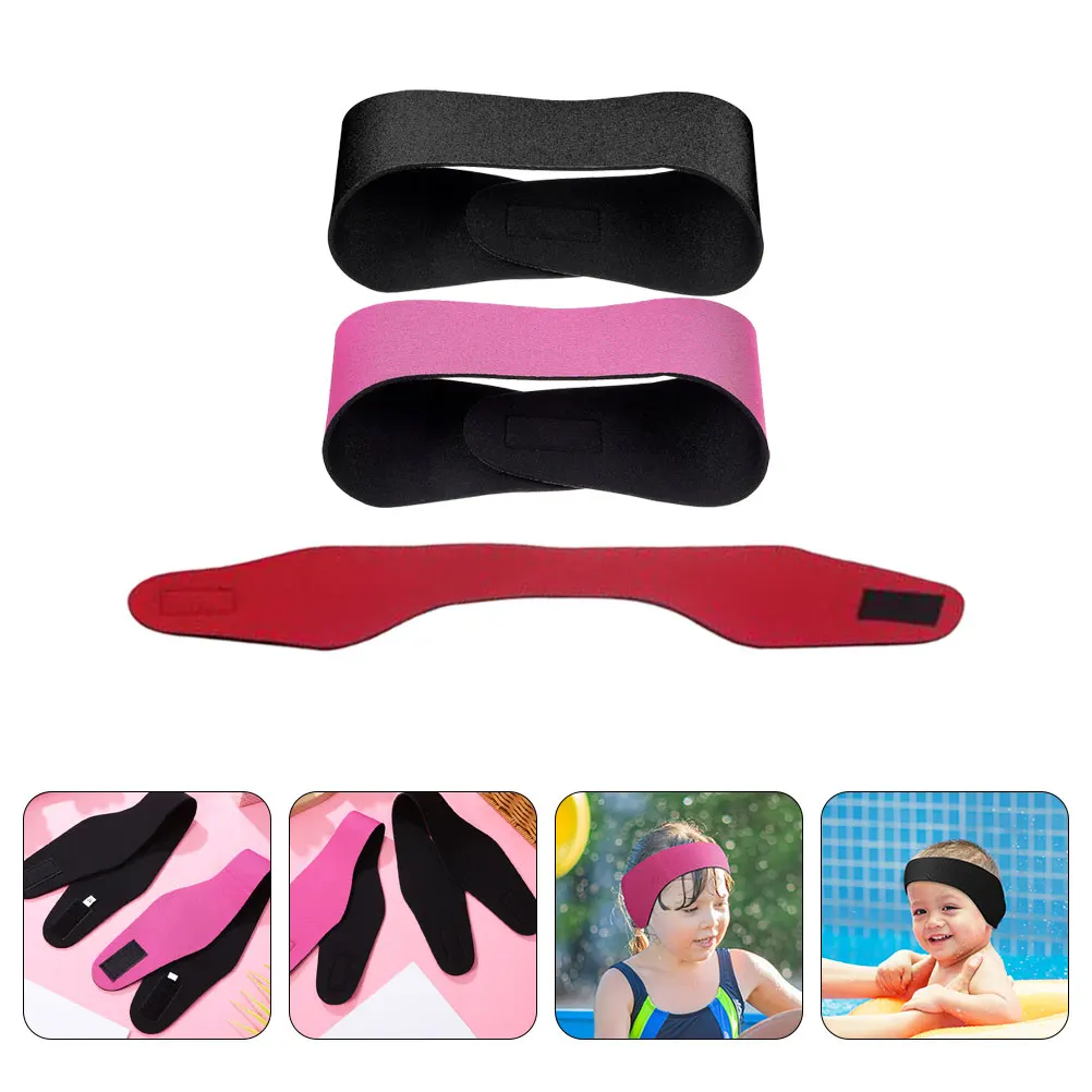 

3pcs Comfortable Waterproof Swim Headband Ear Protection For Kids Women Swimming Hair Band Pool Scuba Sports Bathing Ear Cover