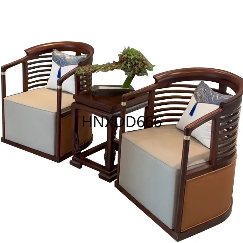 

New Chinese ebony leisure chair combination solid wood armchair