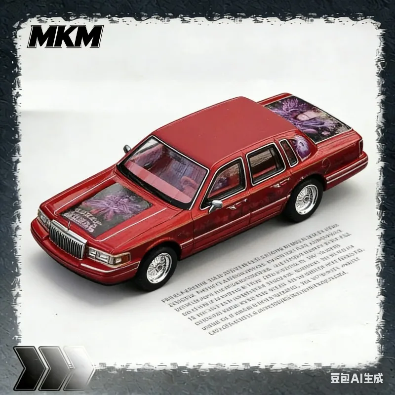 

MKM 1:64 1992 Lincoln City City Simulation Static Alloy Car Model, Boys' Holiday Gift Toy, Adult Collection Decoration Item.